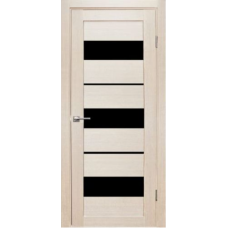 Дверь межкомнатная Дубрава Сибирь Форет ПАРАЛЛЕЛЬ Лиственница, стекло черное